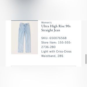 Ultra High Rise 90s Straight Jean